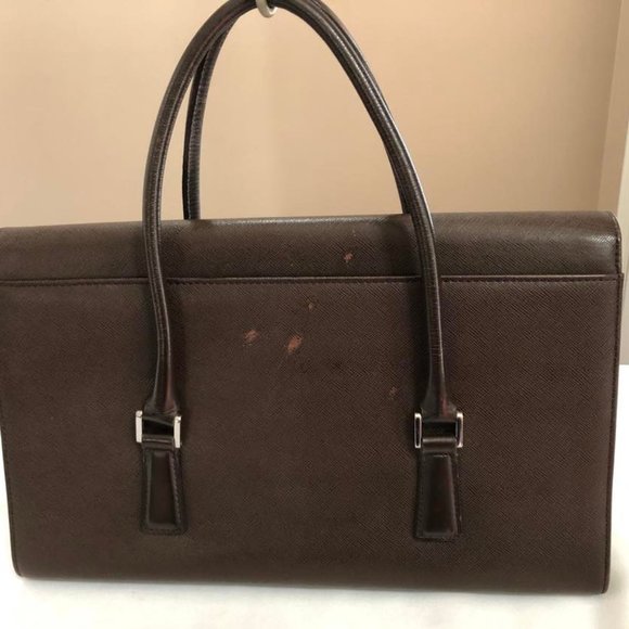 Burberry Nova Check Saffiano Leather Handbag - Picture 3 of 11